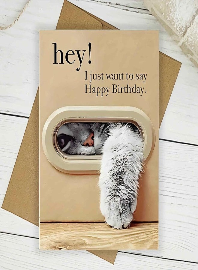 OFIFO® Creative Cat Birthday Card With Envelope 4.7x7 Inch, Cute Animal Mailbox Design Greeting Card For Friends, Family & Loved Ones, Premium Blank Writing Card For Birthday Wishes And Gift Giving - Image 5